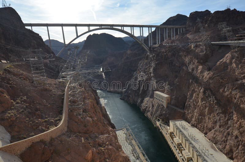 Hoover Dam, Mike O`Callaghan-Pat Tillman Memorial Bridge, transport, geological phenomenon, bridge, infrastructure