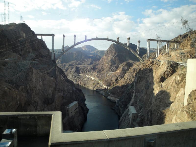 A Photo of Hoover Dam Situated in Black Canyon of Colorado River. Stock ...