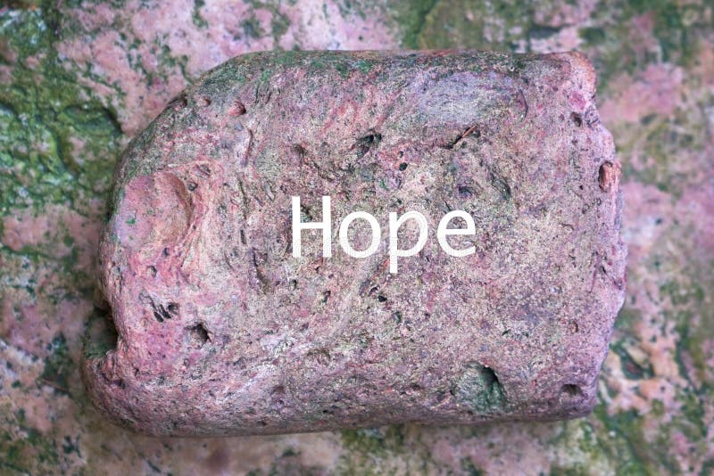 Hope, Words Printed on Stone Stock Photo Image of believe, inspirational 142829298