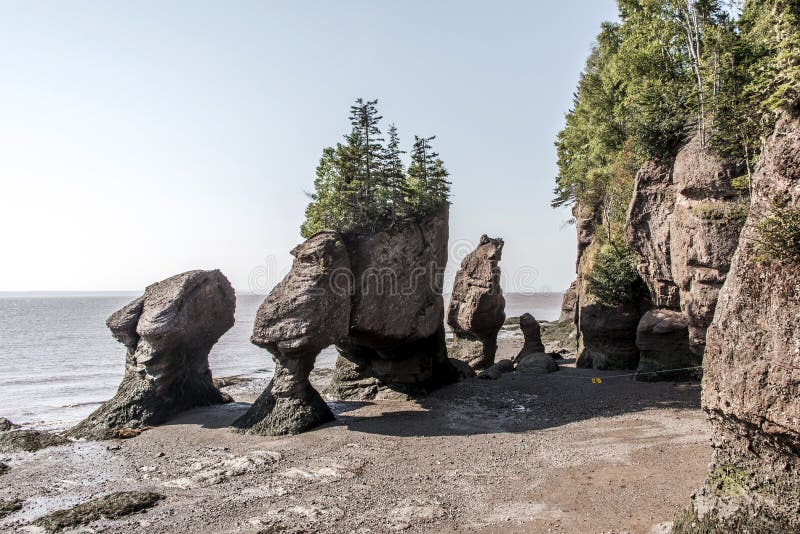 Hopewell Rocks, Río de Chocolate, la Bahía de Fundy, New Brunswick