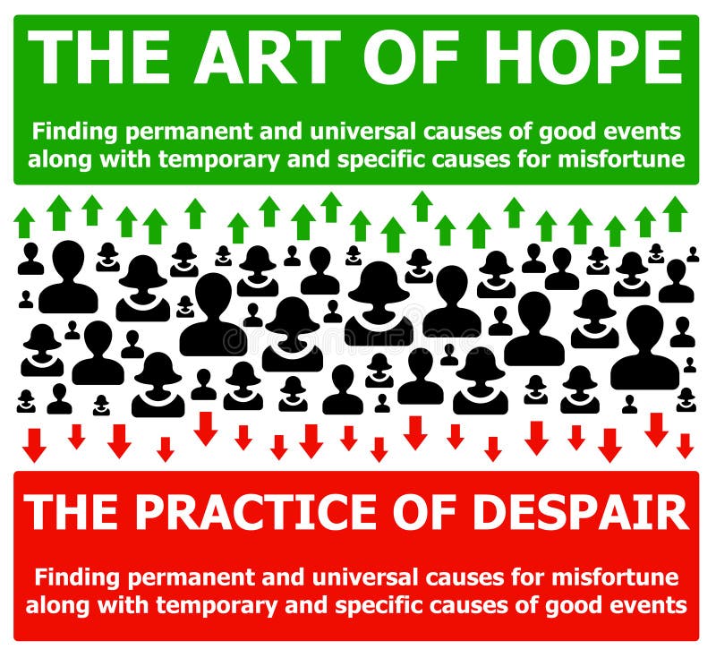 The difference between the art of hope and the practice of despair. The difference between the art of hope and the practice of despair