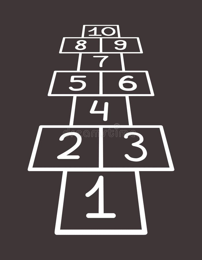 Hopscotch vector illustration Hopscotch vector illustration