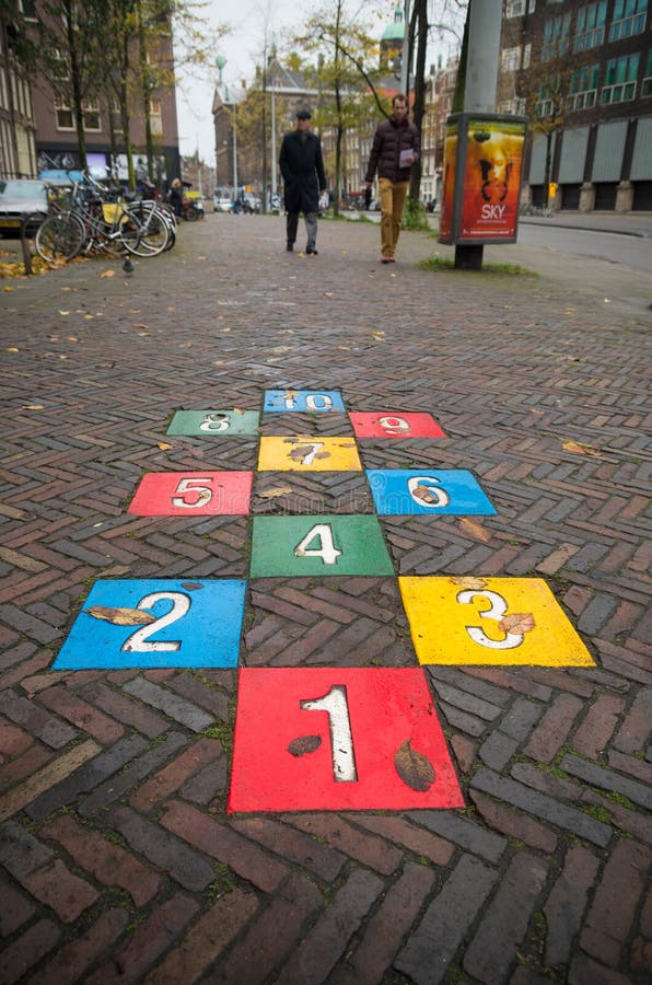 Hopscotch game stock image Hopscotch game stock image