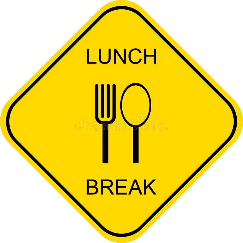Hora de la almuerzo - muestra del vector stock de ilustración Hora de la almuerzo - muestra del vector stock de ilustración