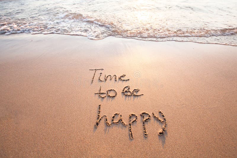 Hora de ser feliz, concepto de la felicidad imagen de archivo Hora de ser feliz, concepto de la felicidad imagen de archivo