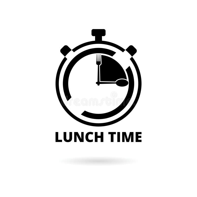 Hora Para El Almuerzo Icono Plano Del Tiempo Del Almuerzo 6 Colores