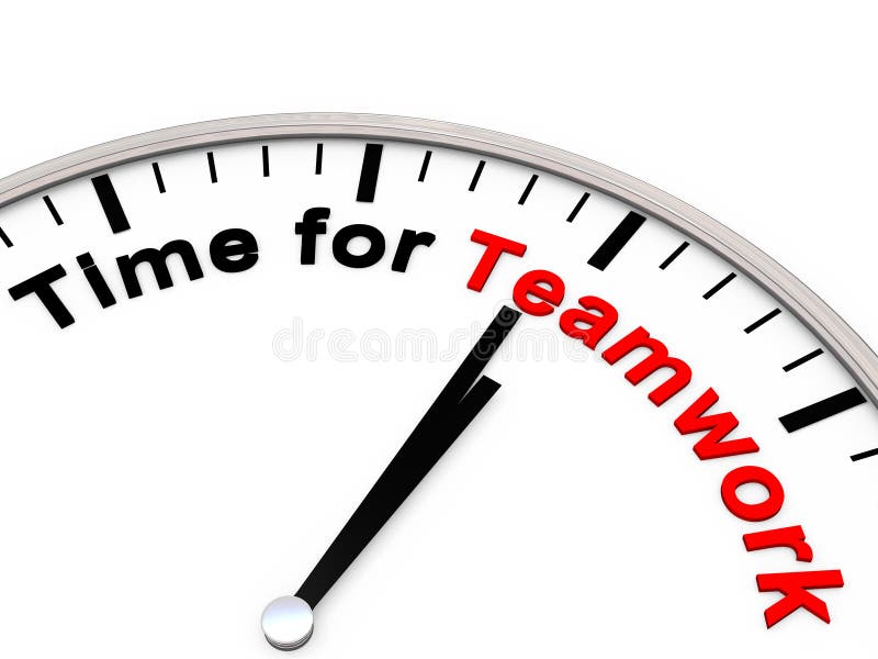 Time for Teamwork as Letters on a clock. Time for Teamwork as Letters on a clock