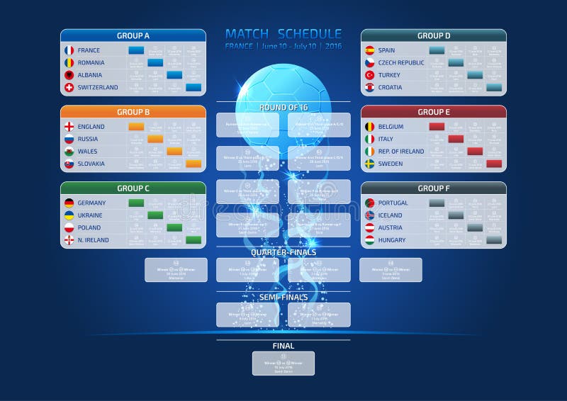 Horario del partido, plantilla ilustración del vector Horario del partido, plantilla ilustración del vector
