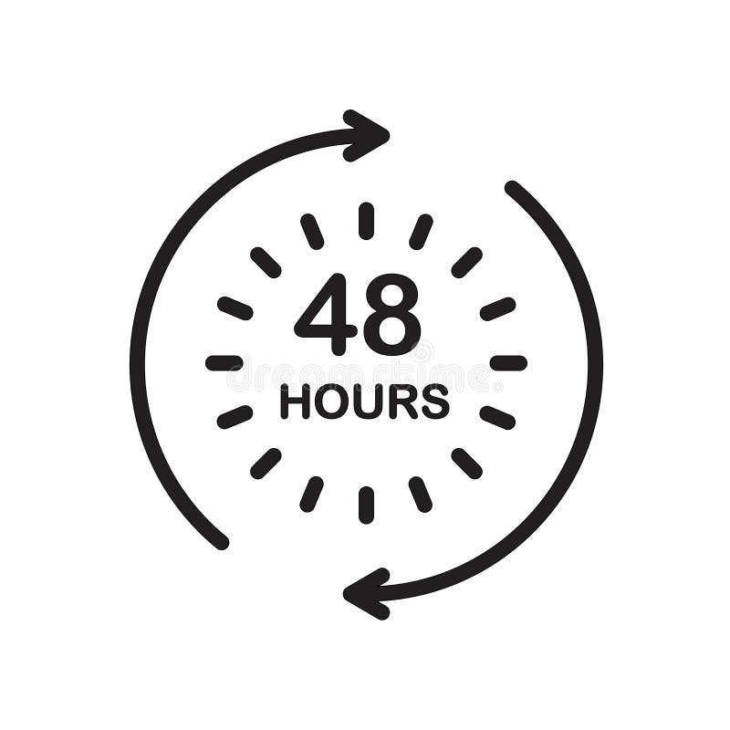 48 Horas De Muestra De La Salida Stock de ilustración - Ilustración de