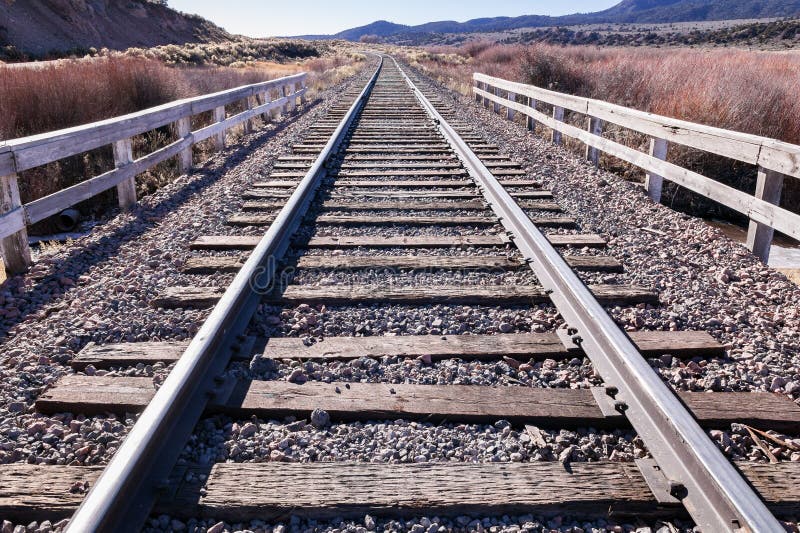 Railraod Tracks Extending to the Horizon. Railraod Tracks Extending to the Horizon