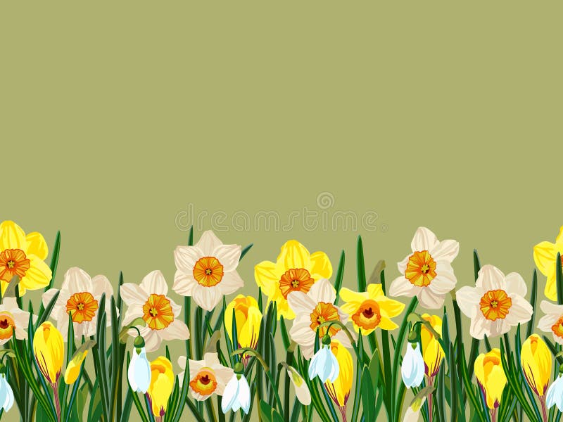 Horisontell blomkanten på häcksaxar. royaltyfri illustrationer