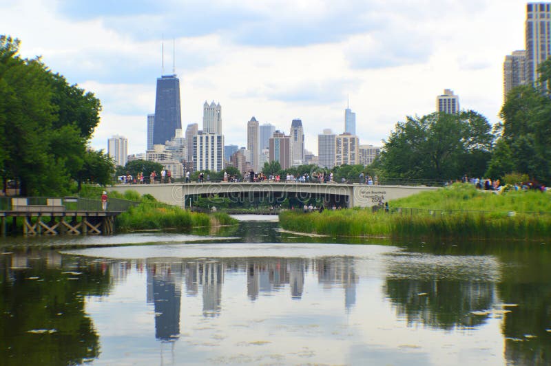 Horizon Chiago de Lincoln Park photo stock Horizon Chiago de Lincoln Park photo stock