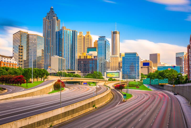 Horizon d'Atlanta, la Géorgie, Etats-Unis photographie stock Horizon d'Atlanta, la Géorgie, Etats-Unis photographie stock
