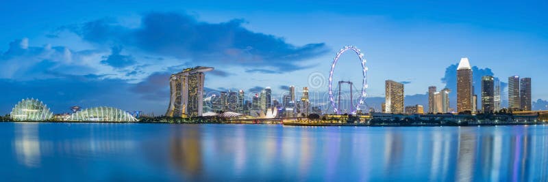 Horizon de district des affaires de Singapour image libre de droits Horizon de district des affaires de Singapour image libre de droits