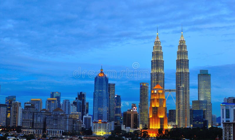 Skyline de Kuala Lumpur, Malaisie photographie stock libre de droits
