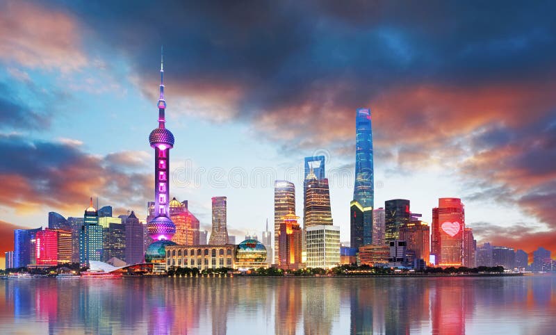 Horizon de la Chine - de Changhaï photographie stock libre de droits Horizon de la Chine - de Changhaï photographie stock libre de droits