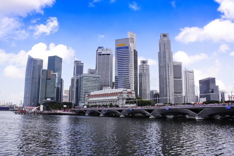 Singapore skyline in day time. Singapore skyline in day time