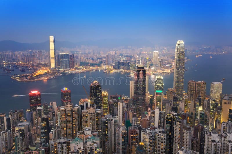 Horizon de ville de Hong Kong photos stock Horizon de ville de Hong Kong photos stock