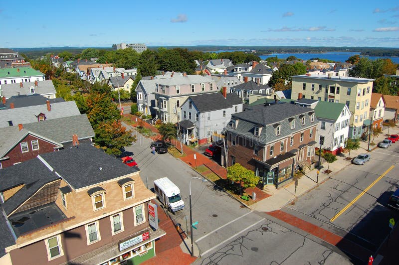 Horizon de ville de Portland, Maine, Etats-Unis photographie stock libre de droits Horizon de ville de Portland, Maine, Etats-Unis photographie stock libre de droits
