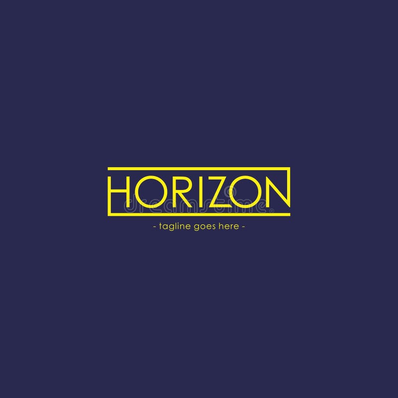 Horizon Logo Design stock illustration. Illustration of font 300358574