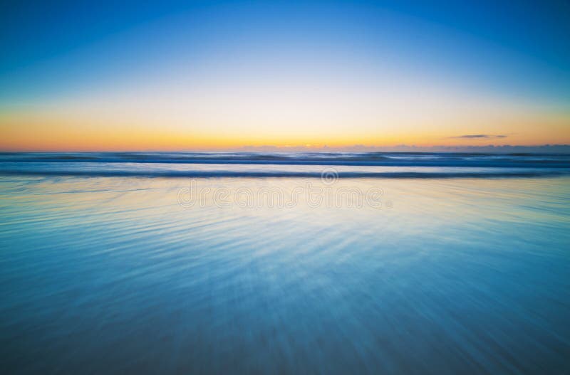 Horizon Over A Blue, Calm Ocean