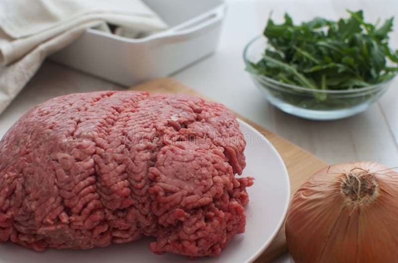 Ground meat with onions and herbs. Ground meat with onions and herbs