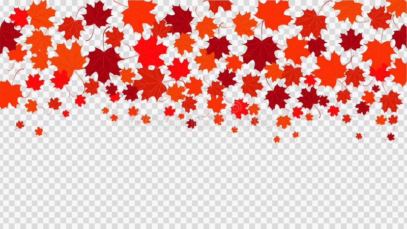 Horizontal Background With Red Leaves Stock Vector - Illustration of ...