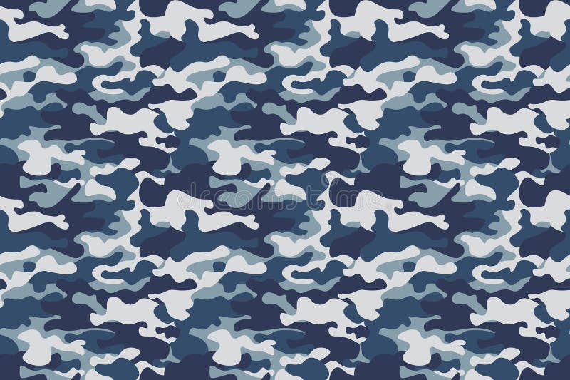 Horizontal Banner Seamless Camouflage Pattern Background. Classic