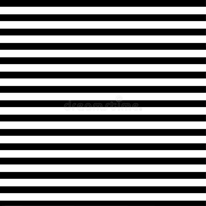 Horizontal black and white lines pattern vector illustration