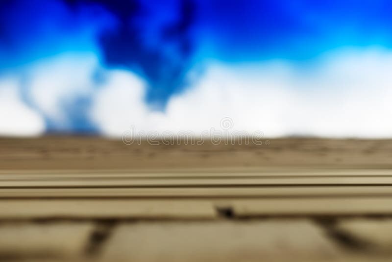 Horizontal brick wall with blue sky motion blur background royalty free stock image Horizontal brick wall with blue sky motion blur background royalty free stock image