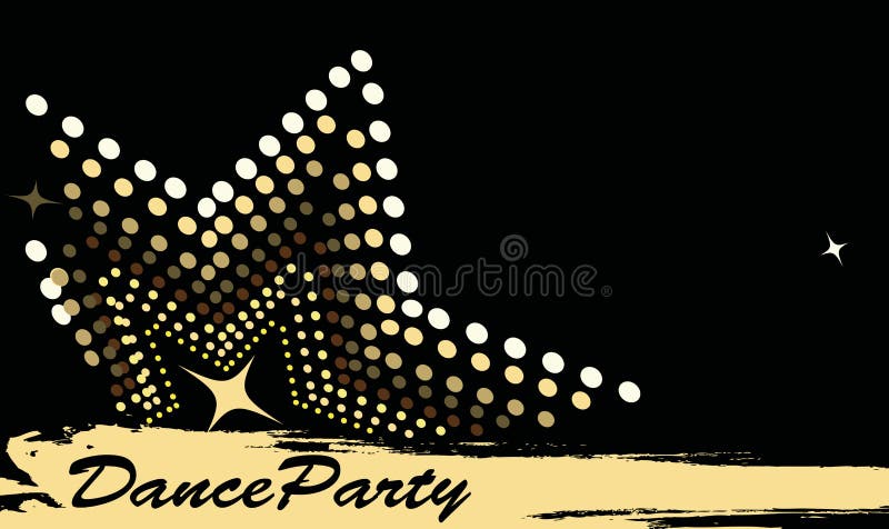 Horizontal dance club banner stock illustration