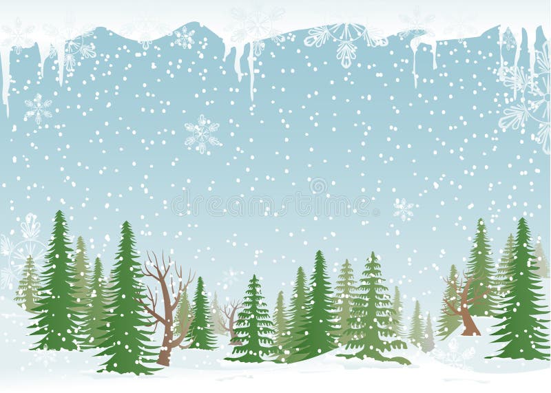 Horizontal de forêt de Milou illustration libre de droits