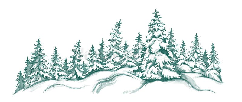 Horizontal de l'hiver illustration de vecteur