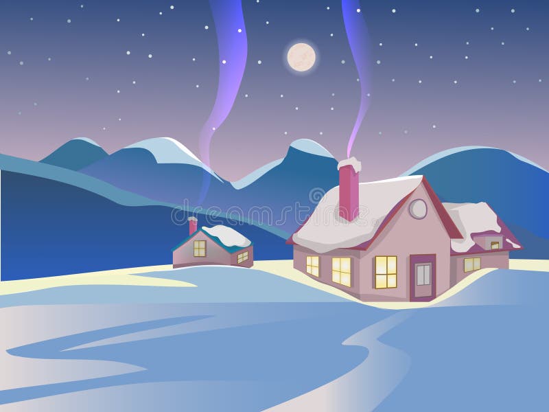 Horizontal de l'hiver illustration stock Horizontal de l'hiver illustration stock