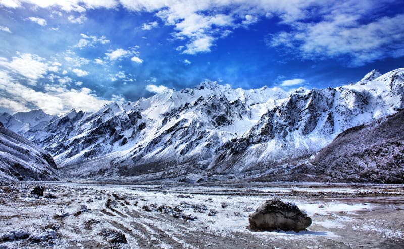 Mountain range in Langtang region, Nepal. Mountain range in Langtang region, Nepal