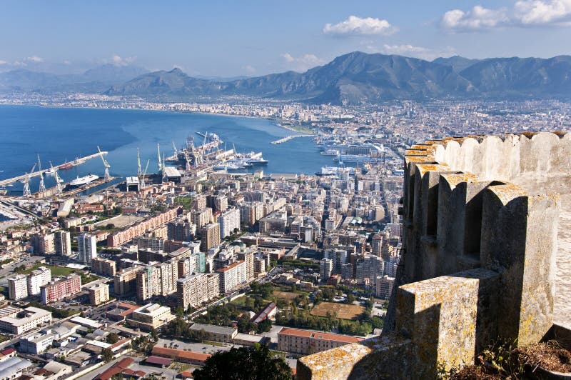 Palermo Landscape from Utveggio Castle. Palermo Landscape from Utveggio Castle