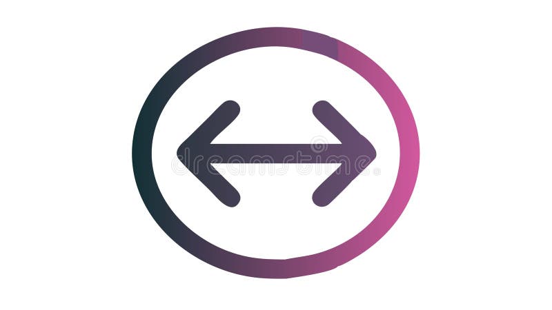 Horizontal Double Arrow Vector Graphic Exchange and Direction Icon Vektordesign Generative AI vektor abbildung