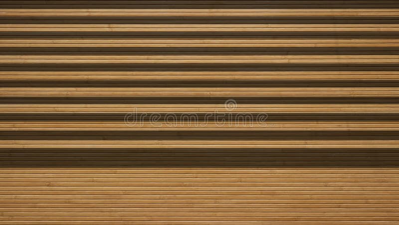 Horizontal gegossene Schatten auf einer hellbraunen Holzwand stockfoto