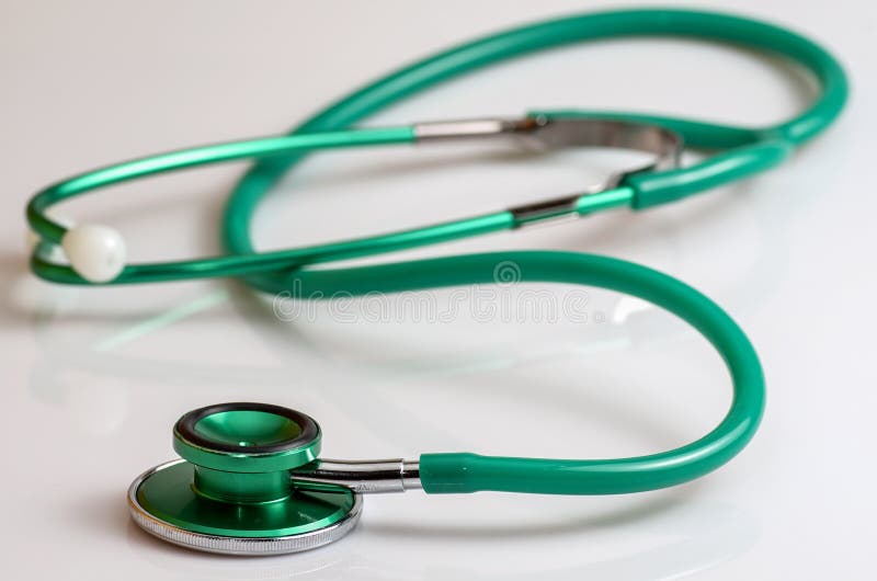 Horizontal Green Stethoscope Stock Image Image of doctor, exam 27257701