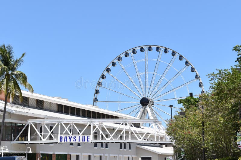 Horizontal Image of Bayside Marketplace and the Ferris Wheel in Miami