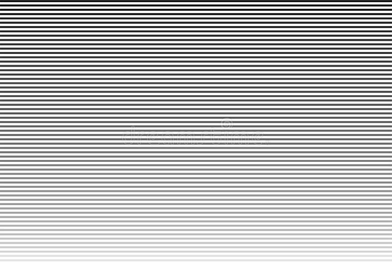 Horizontal line. Lines halftone pattern with gradient effect. Black and white stripes