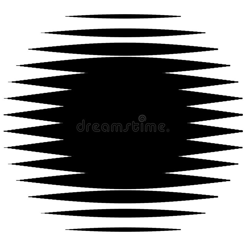 Horizontal Lines, Stripes Geometric Circle. Black Circle Icon Stock Vector Illustration of