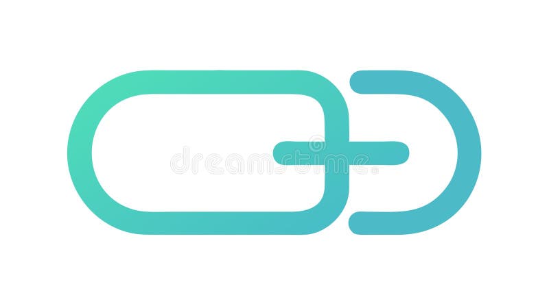 Horizontal link icon, symbolizing connection and chain element , vector design Generative AI stock illustration