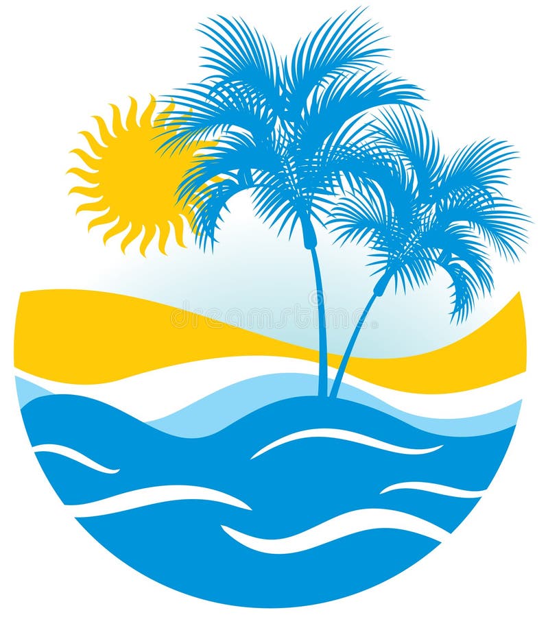 Vacances D'été Avec Coucher De Soleil Graphique, Montagne, Palmiers Et  Oiseau Illustration de Vecteur - Illustration du chaud, élément: 117498130