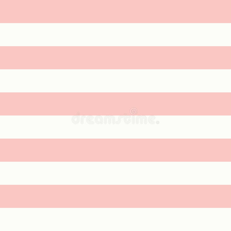 Horizontal Pink and White Stripes Seamless Vector Background Stock