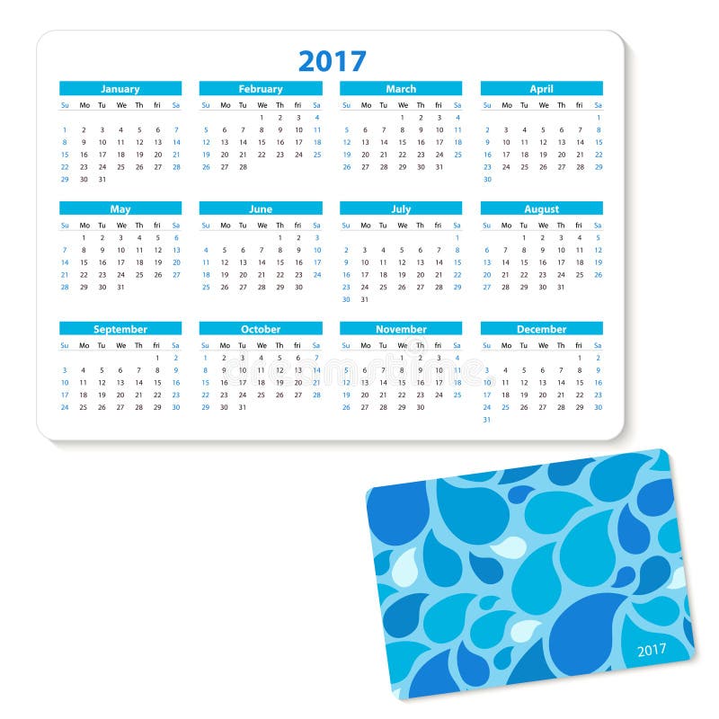 Horizontal Pocket Calendar On 2023 Year On White Background Stock