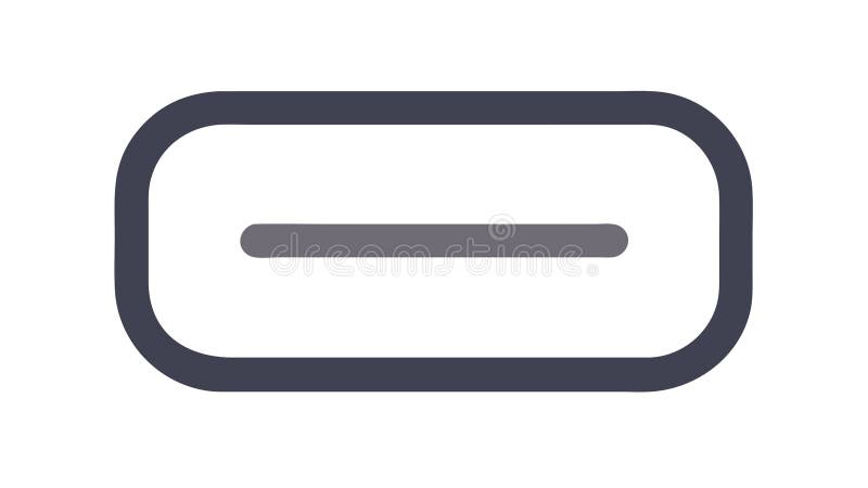 Ícone Retângulo Horizontal para Design de vetor de Elementos de Interface AI Genérica ilustração stock