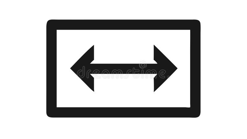Horizontal Resize Double Arrow Expand UI Icon Tool Vektordesign Generative AI lizenzfreie abbildung