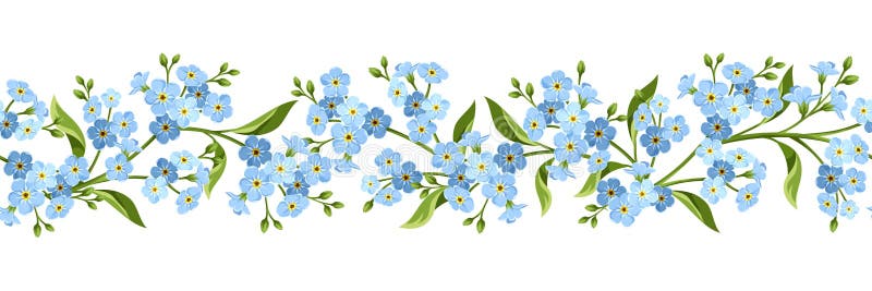 Forget Me Not Flower Illustration Graphic by vianaraart1