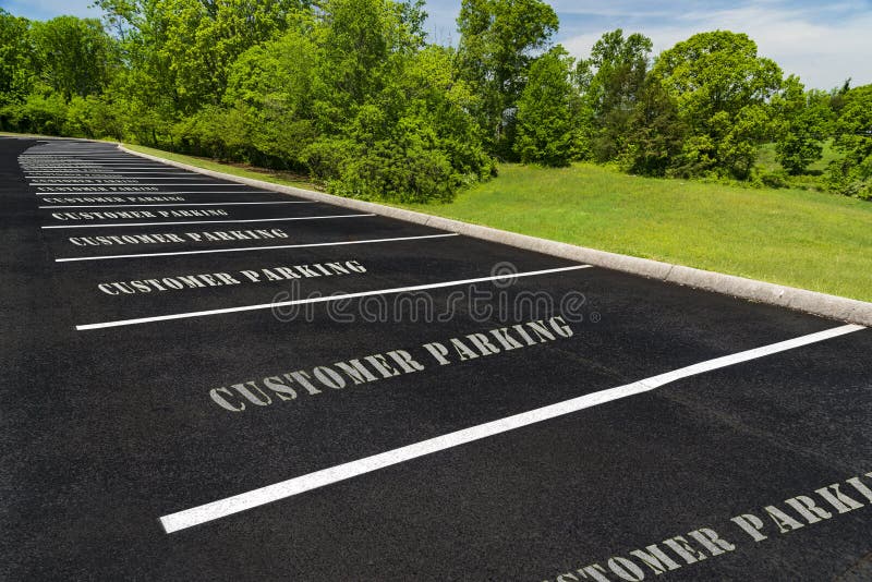 Empty Parking Lot Customer Parking royalty free stock photography Empty Parking Lot Customer Parking royalty free stock photography